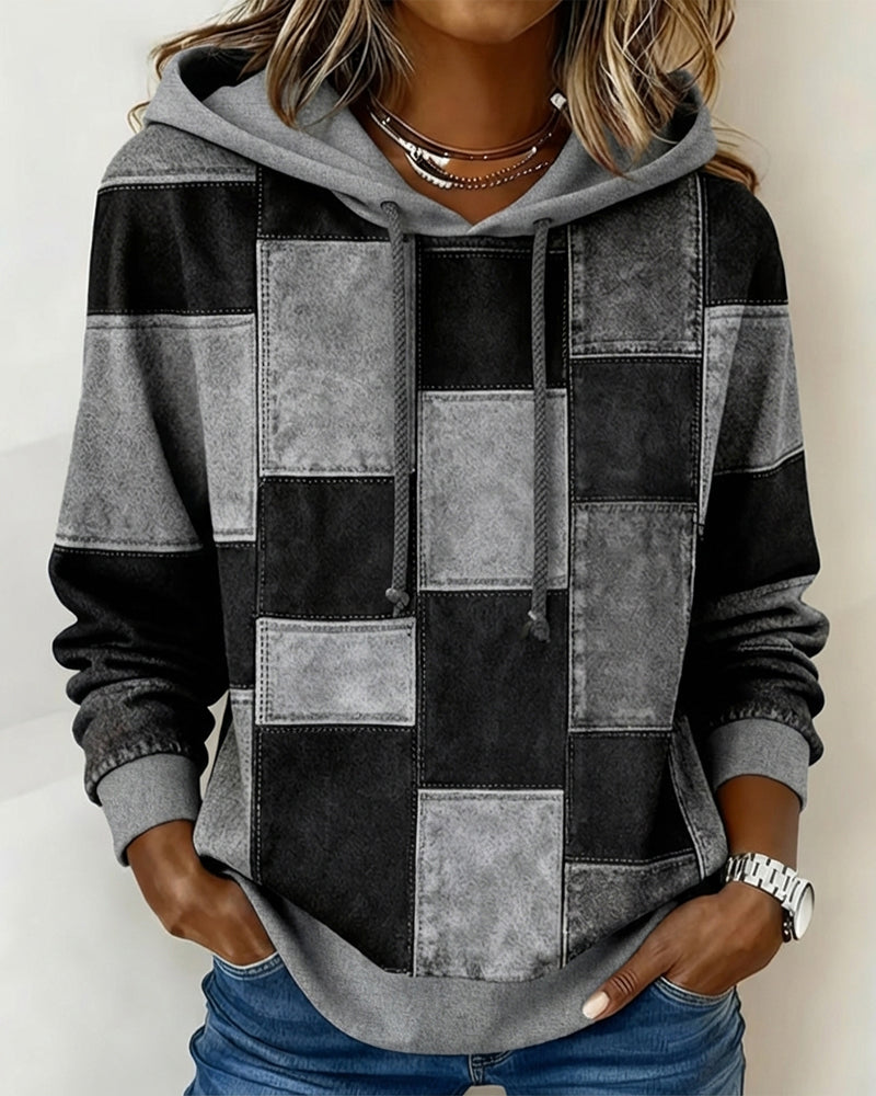 Ciana │ Stylish Checkered Hoodie
