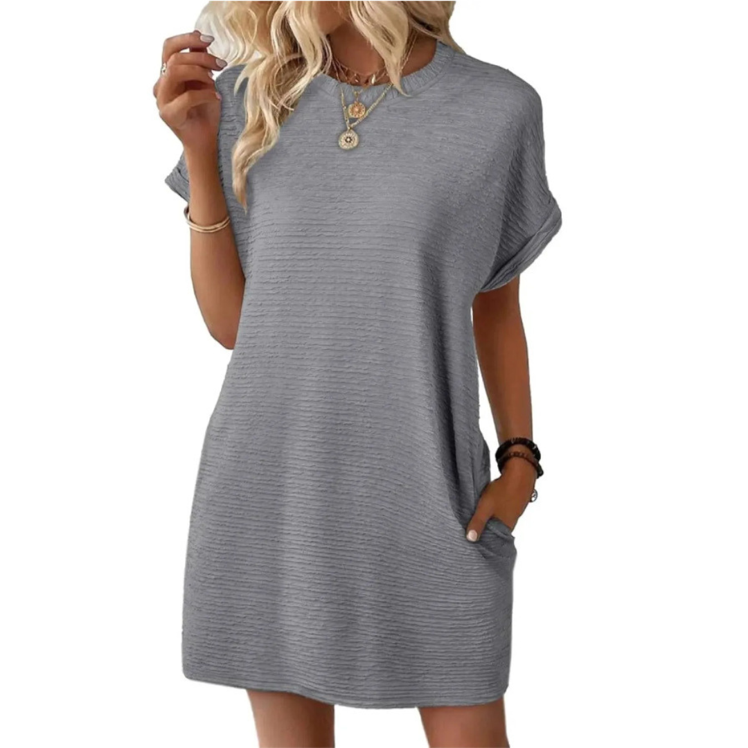 Ensley │ Casual Minimalist Round Neck Summer Dress