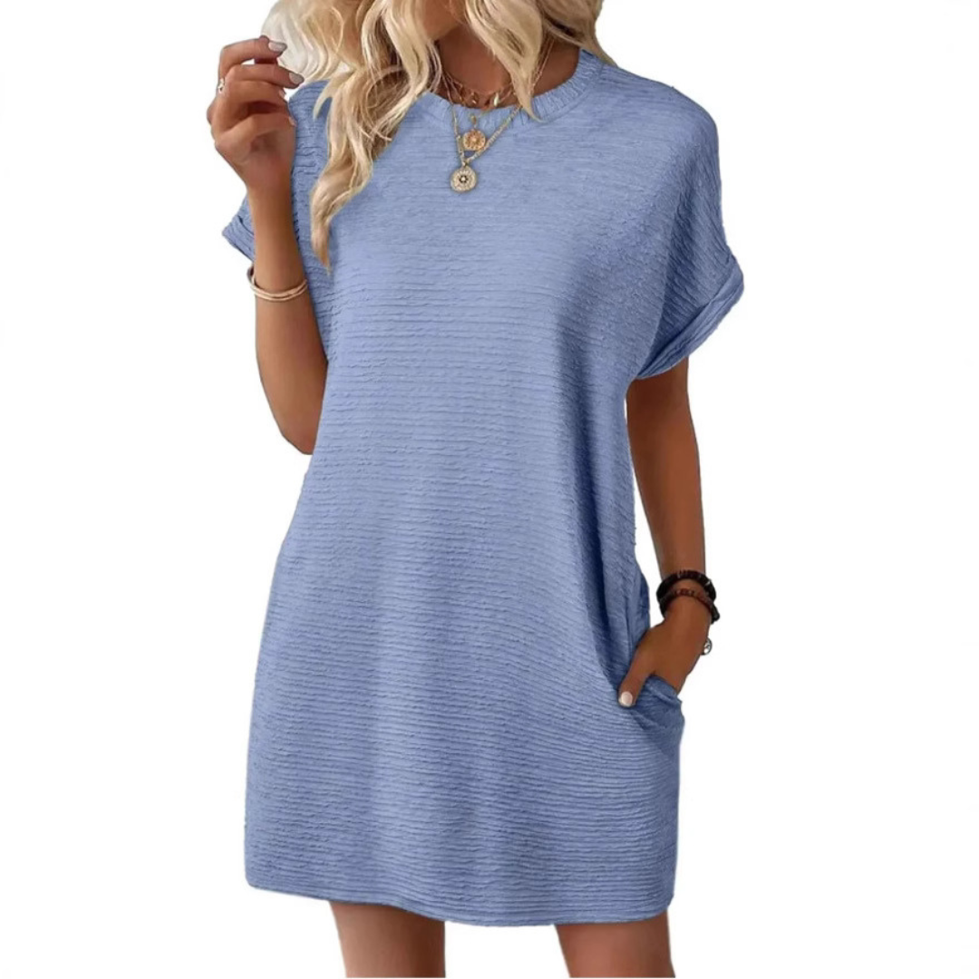 Ensley │ Casual Minimalist Round Neck Summer Dress