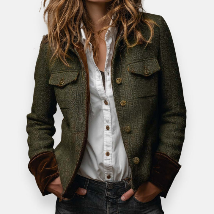 Chelsea │ Tweed Jacket with Velvet Details