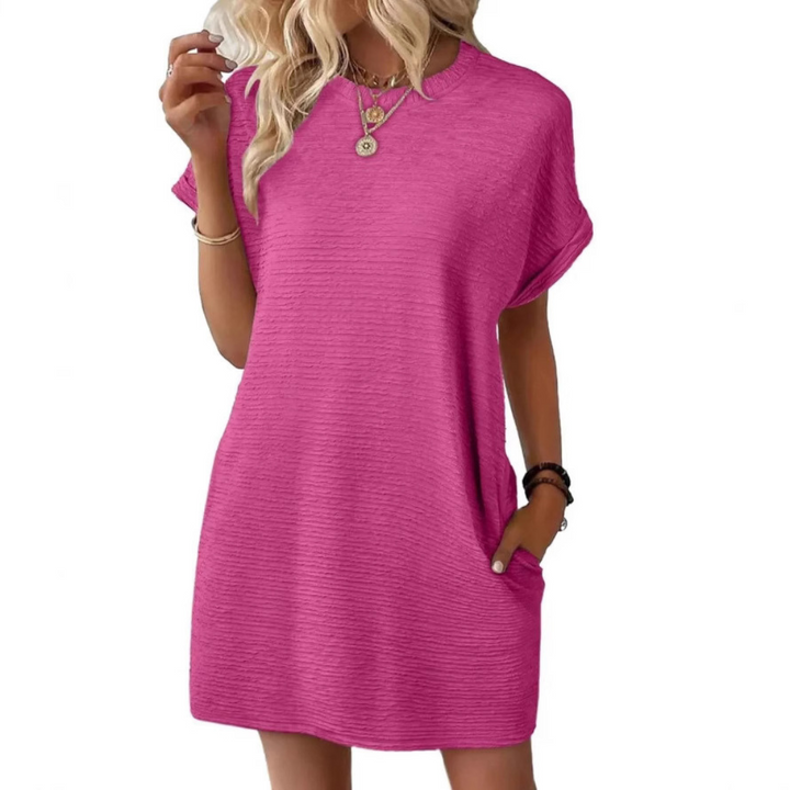 Ensley │ Casual Minimalist Round Neck Summer Dress