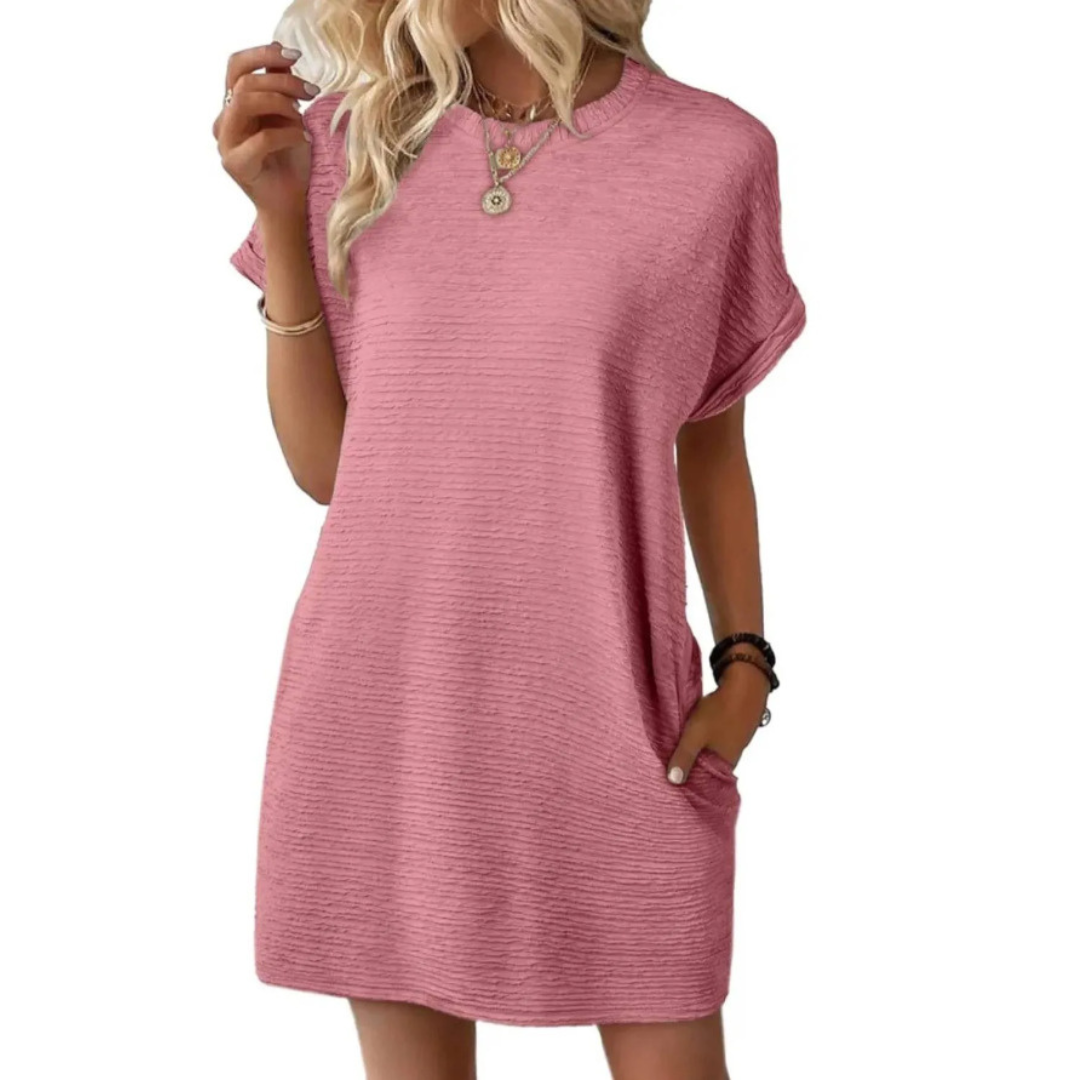 Ensley │ Casual Minimalist Round Neck Summer Dress
