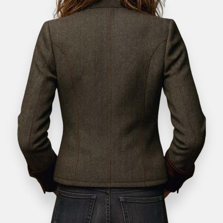 Chelsea │ Tweed Jacket with Velvet Details