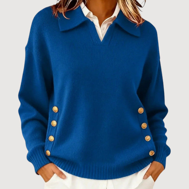 Fiorella | Elegant Button Detail Sweater
