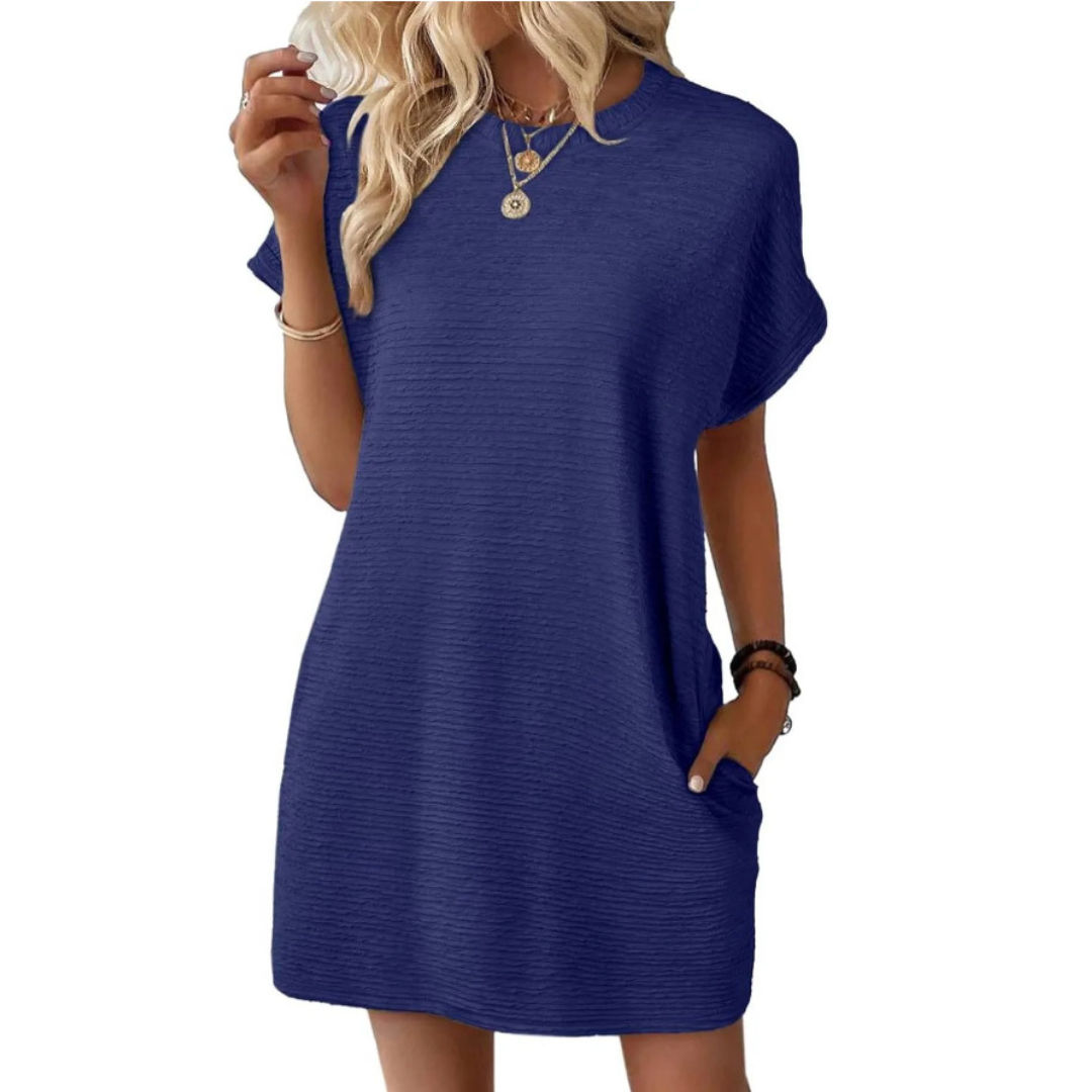 Ensley │ Casual Minimalist Round Neck Summer Dress