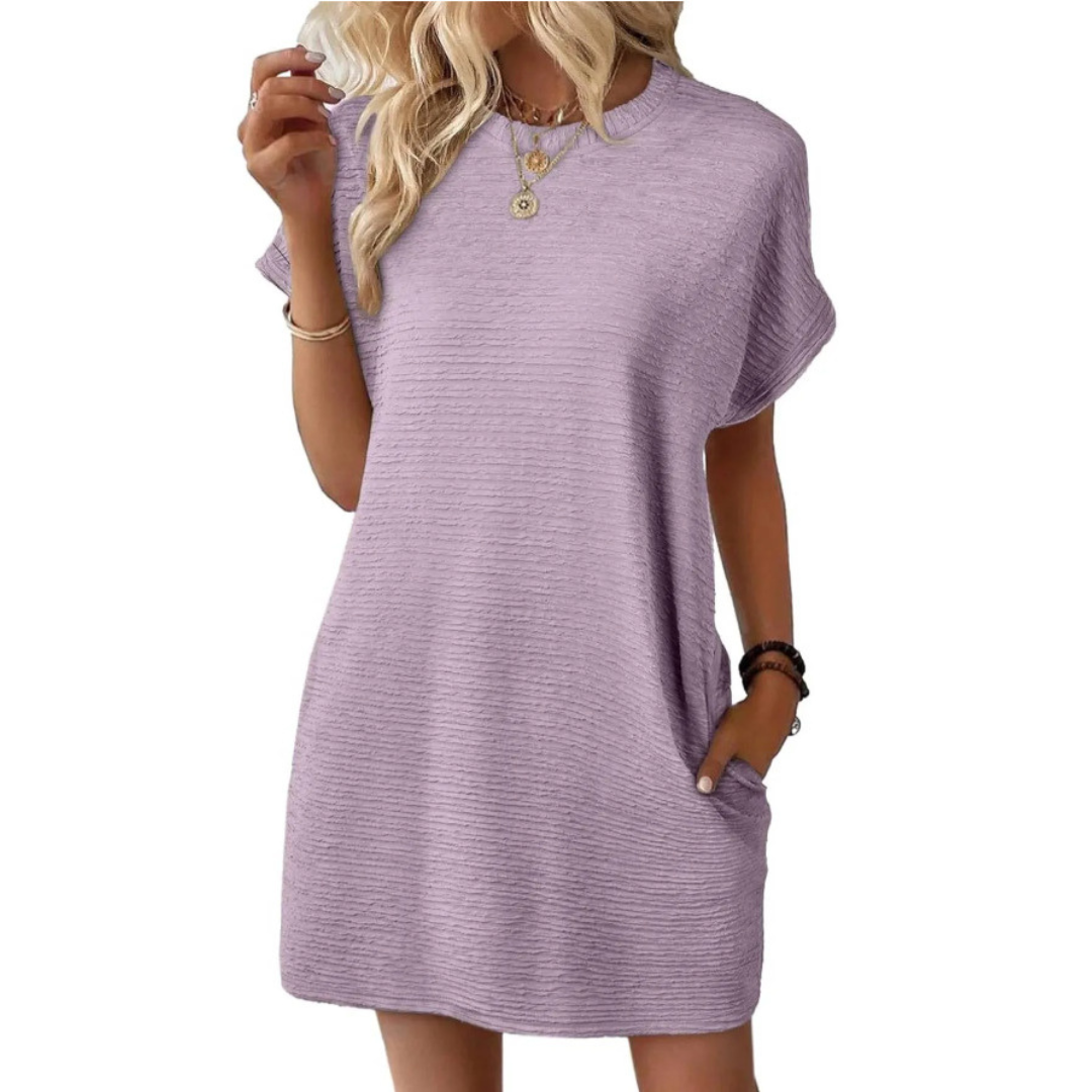 Ensley │ Casual Minimalist Round Neck Summer Dress