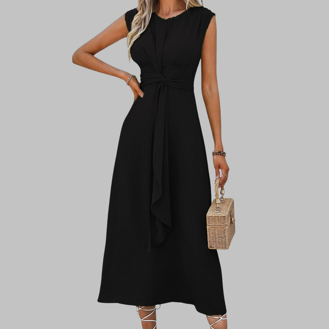 Ravelle │ Elegant Sleeveless Round Neck Maxi Dress