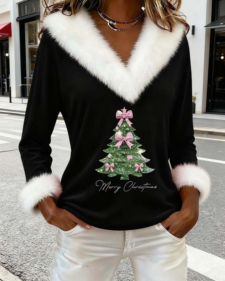 XMas | Festive Faux Fur Christmas Top