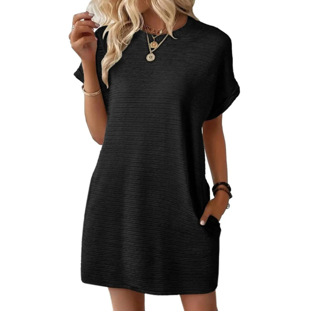 Ensley │ Casual Minimalist Round Neck Summer Dress