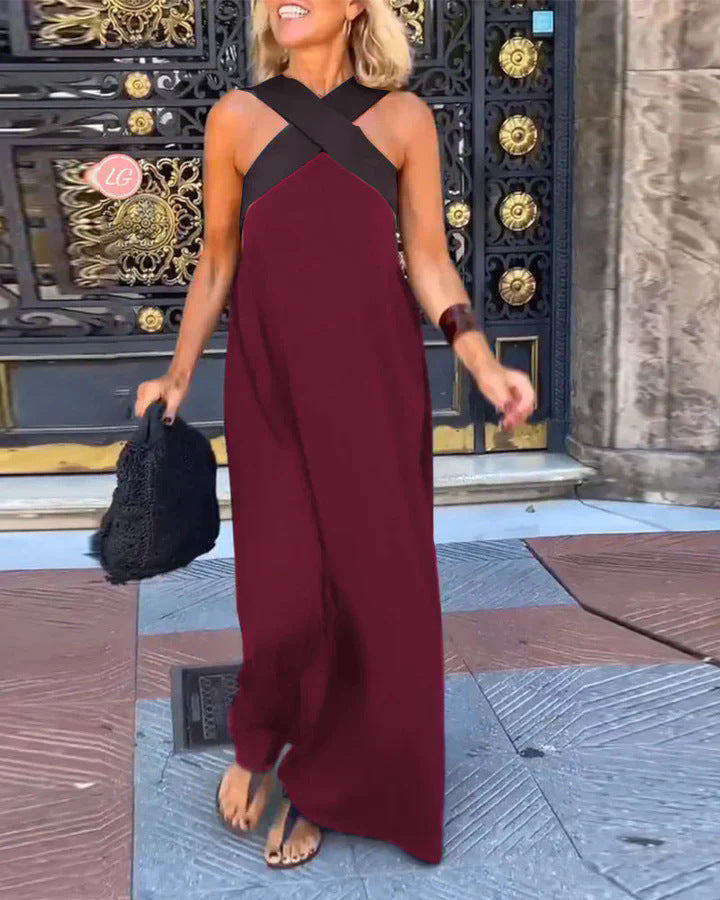 Destiny │ Elegant Crossed-Neckline Dress