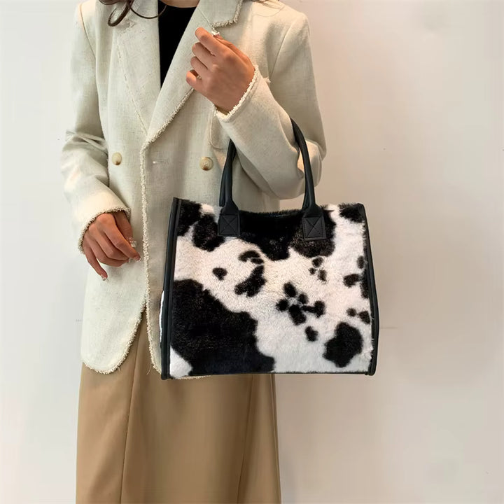 Erica | Soft Faux Fur Shopper Tote