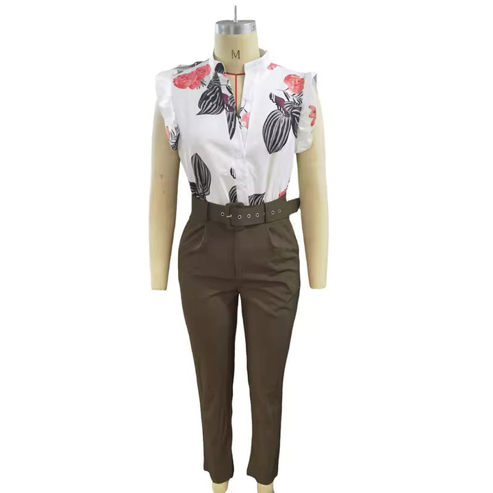 Florabel | Stylish Ruffle-Sleeve Set