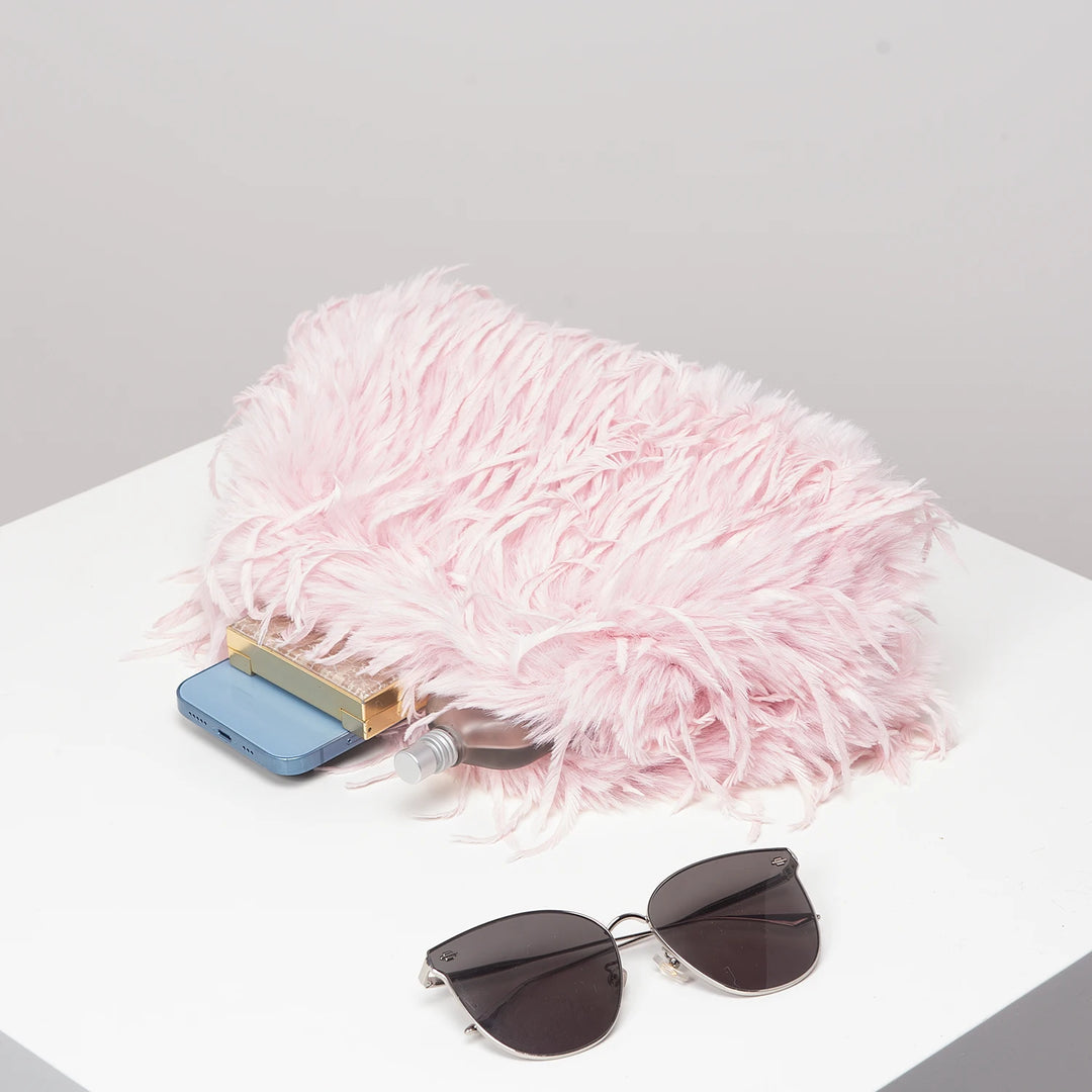 Rowan | Plush Clip Clutch