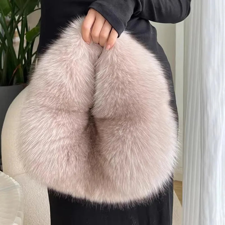 Jean | Faux Fur Half-Moon Shoulder Bag