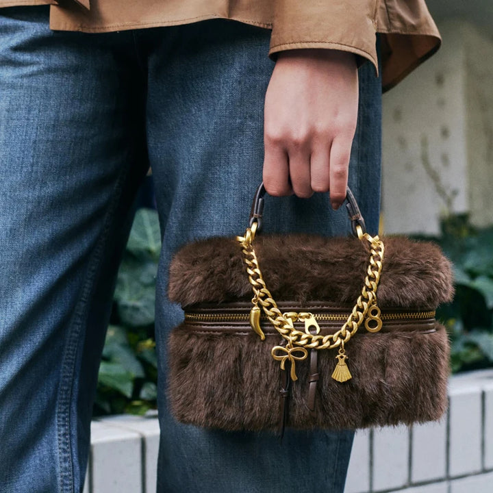 Courtney | Faux Fur Mini Box Shoulder Bag