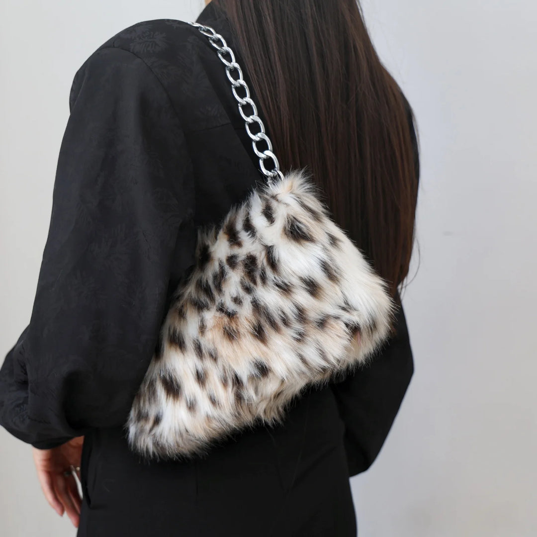 Brynn | Faux Fur Pattern Shoulder Bag