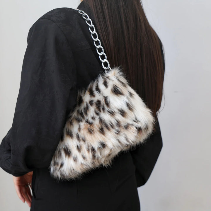 Brynn | Faux Fur Pattern Shoulder Bag